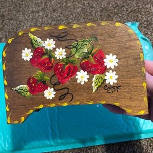 Hand painted mail holder.